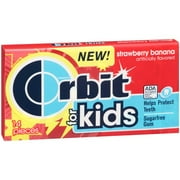 Orbit, For Kids Strawberry Banana Chewing Gum, 14 Pc
