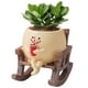 thumbnail image 4 of Sit Rocker Suculento Sits Sitting Sillings Suculenta Pot Smitrey Face Planter Bebida Coca -Cola Resina para plantas exteriores, 4 of 9