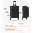 thumbnail image 4 of MANGIJOY Large Capacity 24 Inch Expandable Spinner Suitcase - Black Check-In Luggage with TSA Lock, 4 of 10