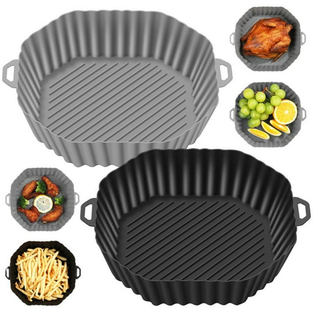 Hbdhejl Air Fryer Silicone Liners Non Stick For Oven Microwave 2Pcs Pot Replacement Of Parchment Paper Liners For 36 To 8