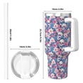 thumbnail image 4 of Sikiie white flower Skull blue Insulated Stainless Water Bottle Lid Travel Mug Cup Insulated Tumblers Cup 40oz Ice Bully With Handle, 4 of 8