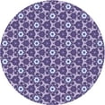 thumbnail image 1 of Ahgly Company Machine Washable Indoor Round Transitional Bright Lilac Purple Area Rugs, 7' Round, 1 of 7