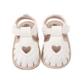 thumbnail image 4 of Baby Girls Sandals Summer Soft Sole Heart Cutout Walking Shoes, 4 of 5