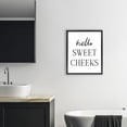 thumbnail image 3 of Stupell Industries Contemporary Sweet Cheeks Bathroom Humor Black Floating Frame Canvas Art, 17 x 21, by Lettered and Lined, 3 of 8