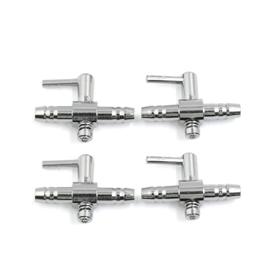 REGALWOVEN 4Pcs Stainless Steel Air Flow Splitter Pump Lever Valve for Aquarium Fish Tank