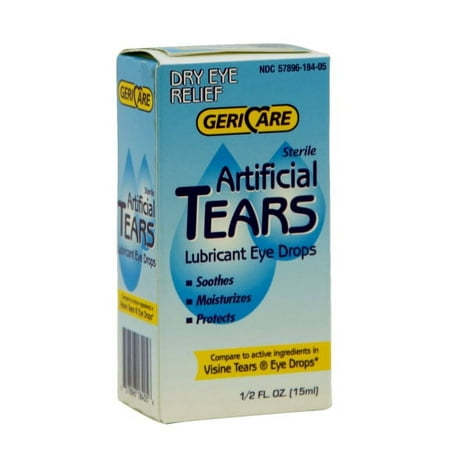 Gericare Artificial Tears Lubricant Eye Drops 15 mL per Bottle | Lubricating Eye Drops for Dry Eyes | Eye Drops Redness Relief for Eye Contacts| Allergy Eye Drops | Eye Moisturizer