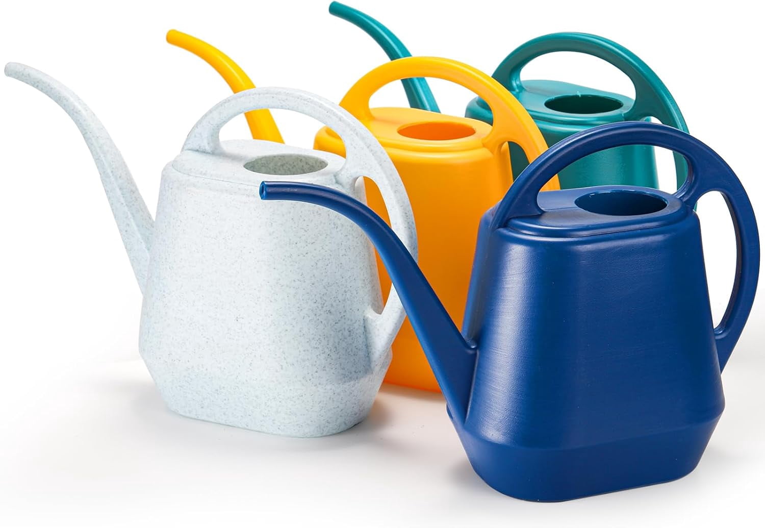 Watering Can, 1/2 Gallon Plastic Cans with Comfortable Handle, Small Garden Long Spout for Indoor Outdoor Plants, Blue