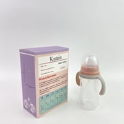 Kutain Babies bottles,Bottle with Natural Response Nipple, Wide Neck Bottles with Handle, Clear (8.8oz)