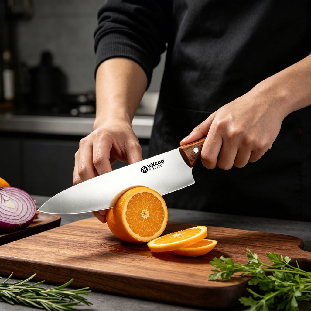 WXCOO Chef Knife for Cutting, Boning & Chopping High Carbon Stainless Steel Knife for Balance & Control