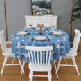 thumbnail image 2 of Pioneer Flower Floral Print Pattern Round Tablecloth 60"x60",Wrinkle Wipeable Table Cloth for Kitchen Dining Room Picnic Patio Party, 2 of 6