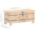 thumbnail image 5 of vidaXL Solid Wood Acacia Storage Chest, Dark Brown/Light Brown, 5 of 12