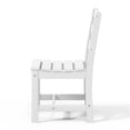 thumbnail image 6 of WestinTrends Ashore Outdoor HDPE Patio Classic Armless Dining Side Chair, White, 6 of 11
