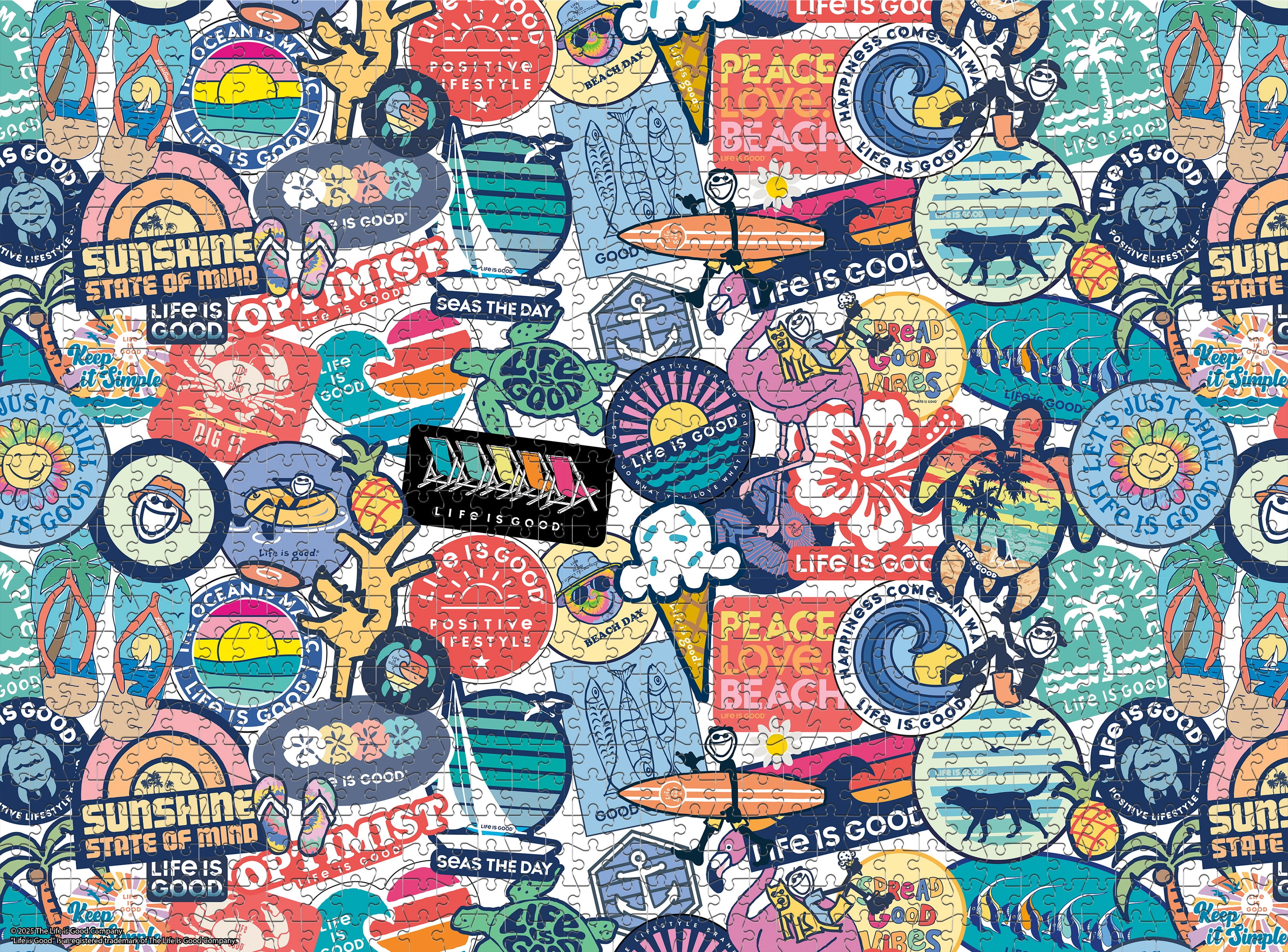 Puzzle en pièces emboîtables Buffalo Games LIG Summer Stickers de 1000 pièces pour adultes à partir de 14 ans