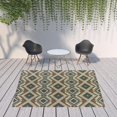 thumbnail image 2 of HomeRoots 506963 8 x 10 ft. Gray Geometric Stain Resistant Indoor & Outdoor Rectangle Area Rug, 2 of 5