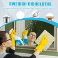 thumbnail image 4 of 8 Pcs Swedish Dishcloths Reusable Kitchen Dish Towels Absorbent Dishcloths Washable Cellulose Sponge Cloths Quick Drying Cleaning Cloths Soft Kitchen Dish Cloth, 7.7 x 6.7in, 4 of 9