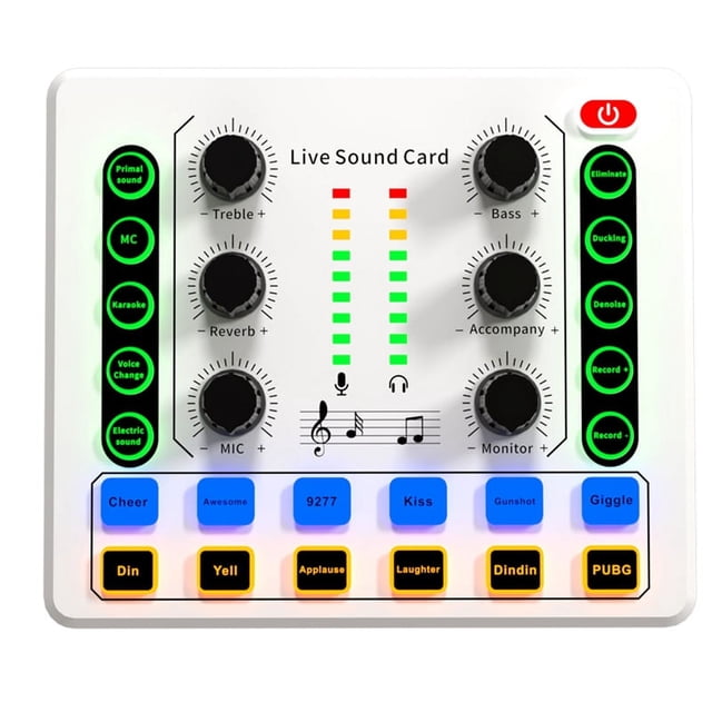 Tarjeta De Sonido En M8 Mezclador De Audio Bluetooth InaláMbrico Mezclador Digital ReduccióN De Ruido TransmisióN En Podcasting