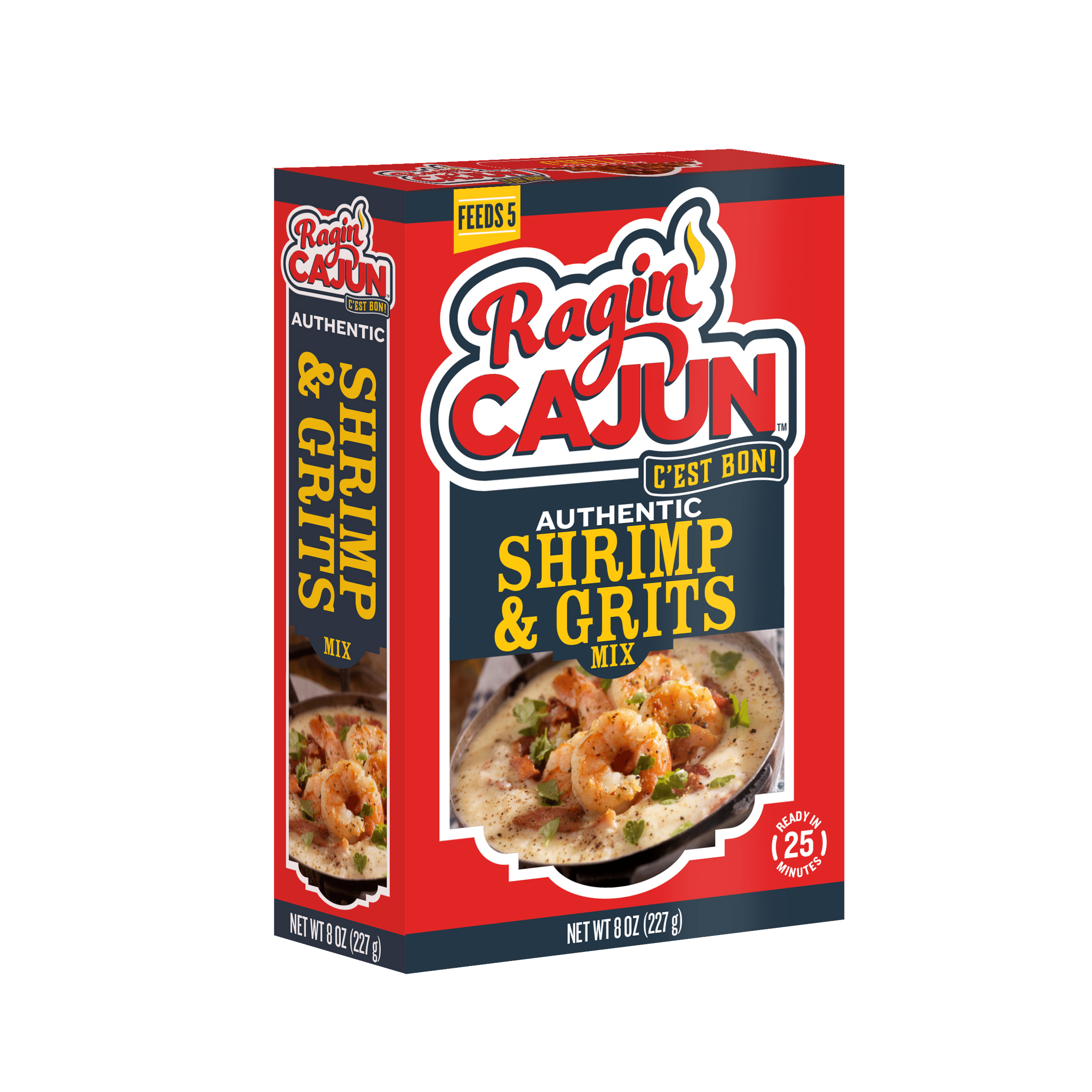 (2 pack) Ragin Cajun Shrimp & Grits Packaged Meal 8 oz