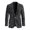 Black Leopard Print Pattern, variant on Artistic Water and Fire Design Slim Fit Lightweight Outerwear, Regular Fit Polyester Formal Dress Jacket for Summer Business Casual