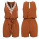 thumbnail image 3 of Mujeres monos casuales ajustables con cuello en V y top de tanque de color sólido de nueva moda para el verano FLhrweasw Para estrenar, 3 of 8