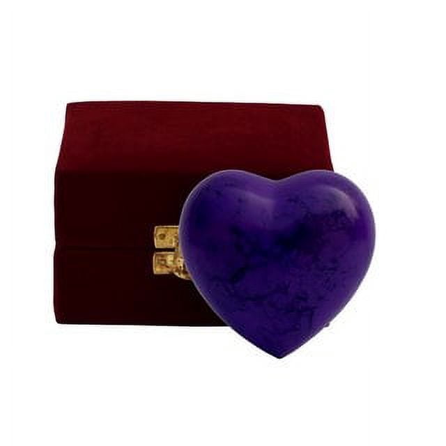 SHREYAS Heart Shaped PURPLE DG Cremation URNs for Human & Pet Ashes Keepsake Vase Highly Durable