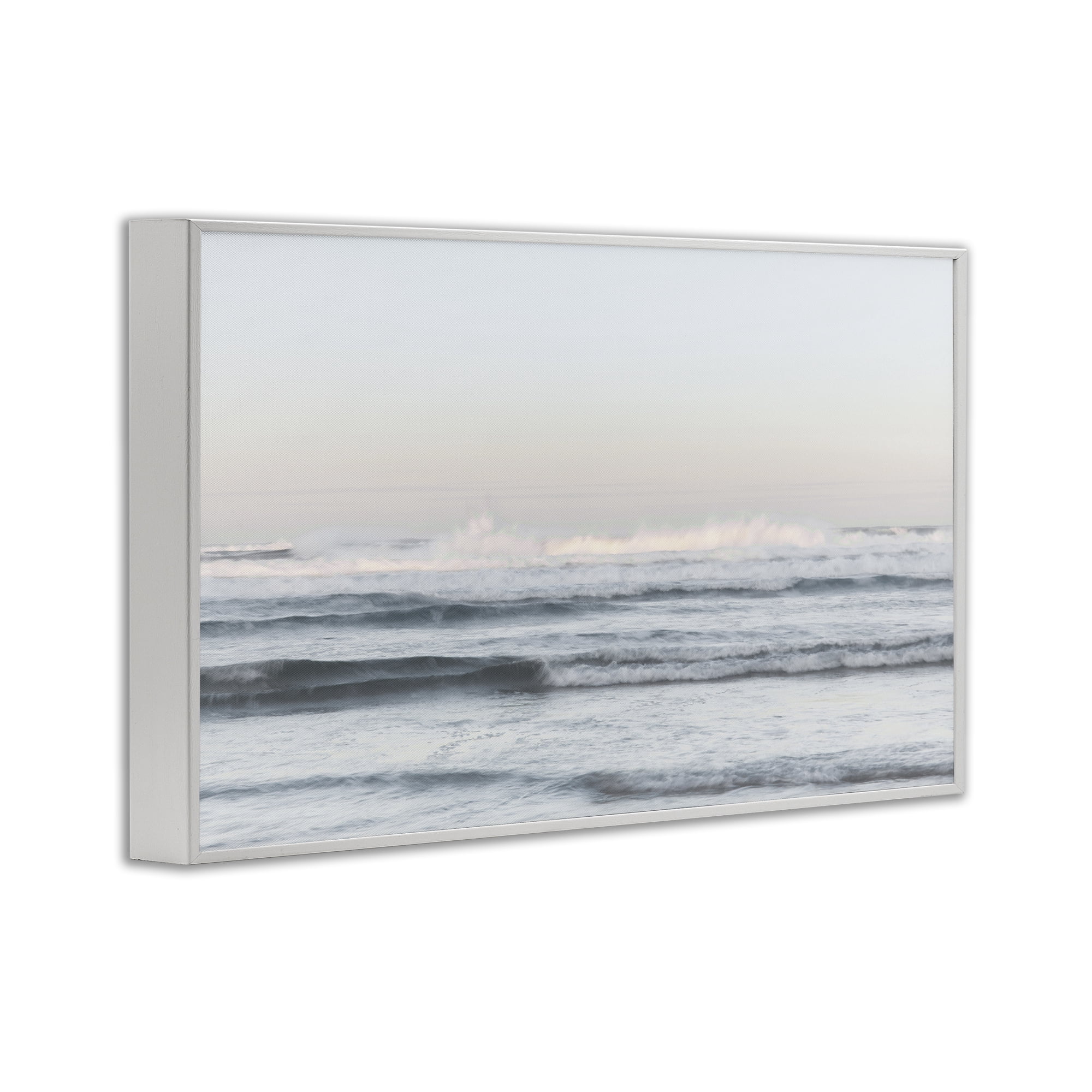 Stupell Industries Serene Ocean Waves Calmness White Framed Giclee Art, design by Melissa McClain