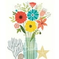 thumbnail image 3 of Mullan, Michael 15x18 Black Modern Framed Museum Art Print Titled - Seaside Bouquet III Mason Jar, 3 of 5