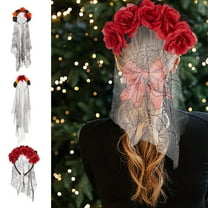 Women Rose Flower Hair Clip Rose Side Combs Flamenco Flowers Day of The Dead Costumes Mexican Hair Accessories for Wedding Party Halloween Rose Accessories
