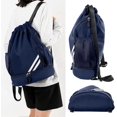 thumbnail image 5 of Fashion Sports Backpacks - Waterproof Gym Bag with Drawstring, Outer Pocket, for Basketball and Football, Dark Blue, 5 of 5