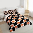 thumbnail image 3 of Feelyou Cartoon Gothic Pumpkin Queen Comforter Set, Kawaii Halloween Bedding Sets, Teens Boys Girls Kid Reversible Bedding Comforter Set, Lightweight Room Decor, 3pcs, 3 of 8