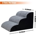 thumbnail image 6 of Dog Stairs for Bed, Pet Stairs for Small Dogs, 3-Layer High-Density Foam Pet Steps, Non-Slip Gentle Slope Dog Stair Ramp with Removable and Washable Cover, Suitable for small, short, elderly pets., 6 of 7