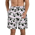 thumbnail image 2 of Uemuo Cute Animal with Cow Pattern Men's Swim Trunks Hawaiian Beach Bathing Suit Swimsuits Beach Quick-Dry Shorts with Pockets-X-Large, 2 of 9