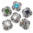 thumbnail image 2 of HOOUN 5X Pretty Crystal Chunk Charm Snap Button Fit 18mm Drill Snap Jewelry Gift N05-Clear AB, 2 of 4