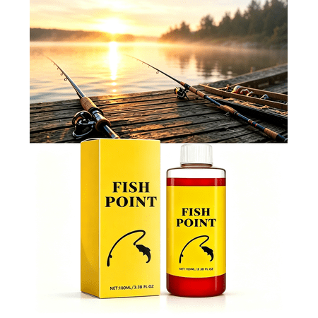 Fish Point Liquid Fast-Acting Fishing Attractant Improves Bite Response Red Worm Liquid Fishing Scent Enhancer for Trout Panfish Freshwater