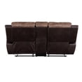 thumbnail image 3 of Acme Furniture Jaylen Motion Loveseat w/Console Toffee & Espresso Polished Microfiber, 3 of 4