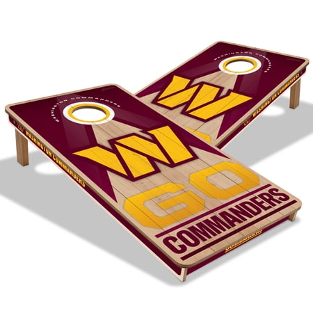 YouTheFan NFL Washington Commanders 2x4 Slogan Series Cornhole NO BAGS