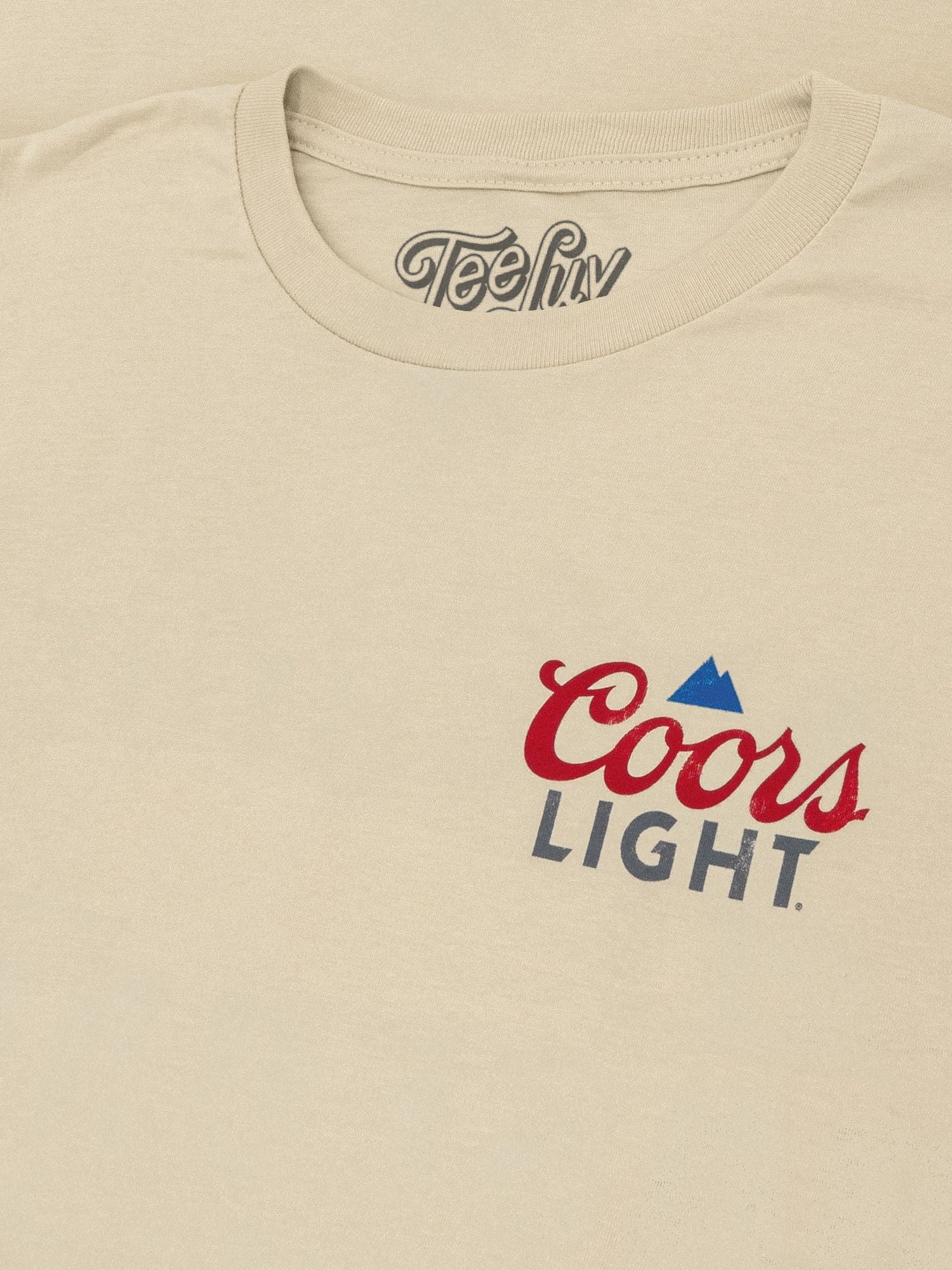 Tee Luv Coors Light Beer Baseball League Double Sided Graphic T-Shirt (Men's) (L)