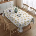 thumbnail image 2 of White Golden Cloud Moon Pattern Rectangle Tablecloth 60"x84",Waterproof Polyester Rectangle Table Cloth, Wipeable Spillproof Polyester Tablecloth for Dining, Camping, Indoor and Outdoor, 2 of 5