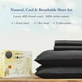 thumbnail image 1 of California Design Den Sheet Sets, Natural 100% Cotton Sheets, Soft Luxury 400 Thread Count Sateen Bedding Sheets Set, Deep Pocket Cooling Sheets, 1 of 8