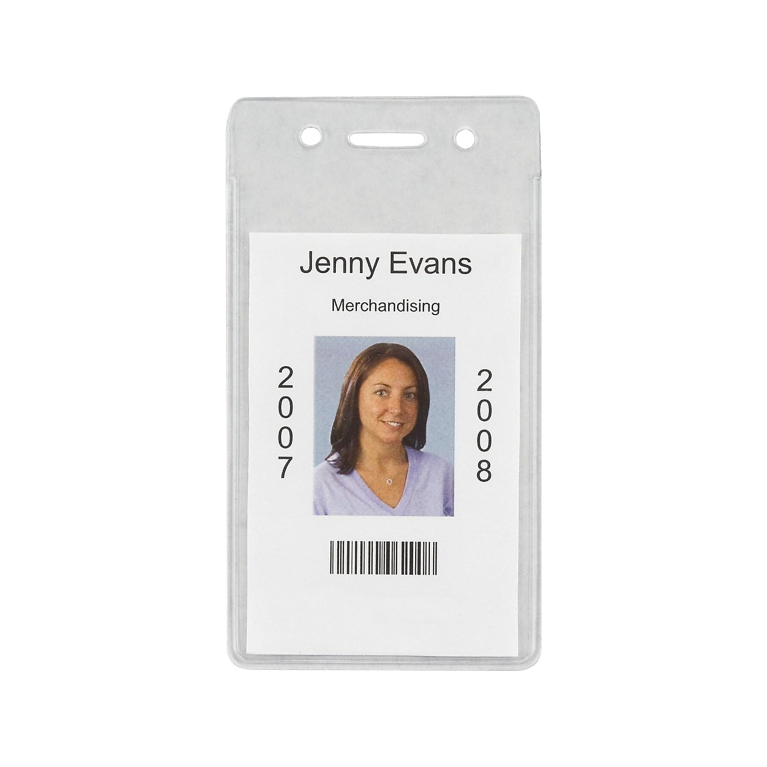 Staples ID Badge Holders 3-1/2" x 2-1/2" Vinyl Clear 50/Pack (37868-CC) 61308/37868