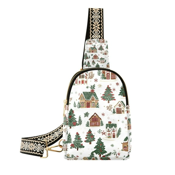FORMRS Womens Crossbody Sling Bag Travel Daypack Shoulder Chest Backpack, Brown Christmas House