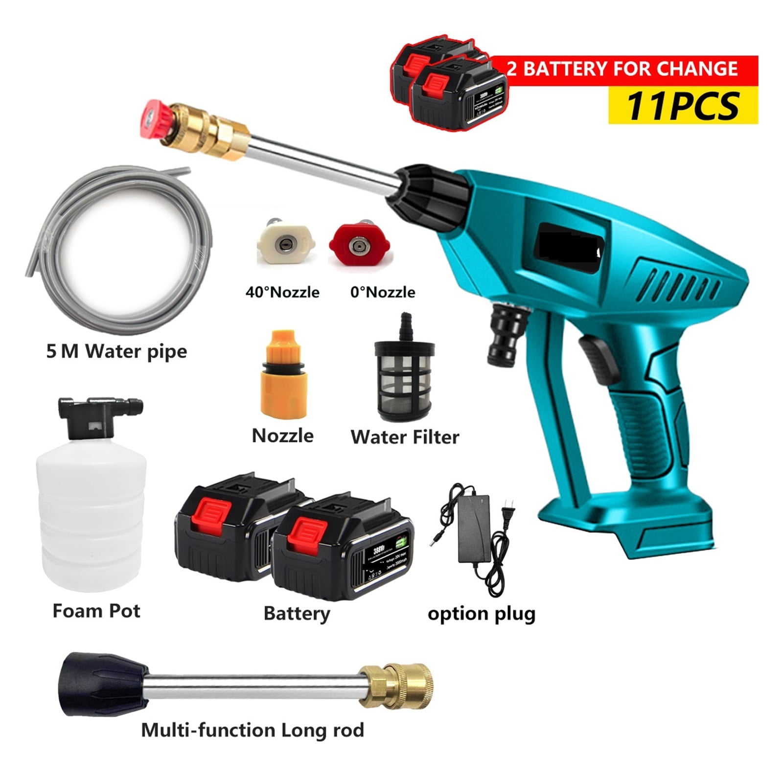 Cordless High Pressure Cleaner Washer Car Wash Pressure Water Cleaning Machine Portable Water Gun Washing Sprayer Cleaner ,Easy to Use
