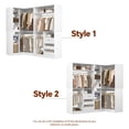 thumbnail image 4 of Homieasy Closet System with 2 Sets, 72'' Freestanding Closet Organizer with Corner, Wood Wardrobe Closet with Drawers and Hanging Rods, Heavy Duty Garment Rack for Closet/Bedroom, White, 4 of 8