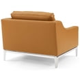 thumbnail image 6 of Modway Harness Stainless Steel Base Leather Loveseat & Armchair Set in Tan, 6 of 6