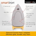 thumbnail image 3 of TG1600 Pro Plus 1800 Watt SmartIron with Auto Lift - for Clothes, Sewing, Quilting and Crafting Ironing | Diamond Ceramic-Flow Soleplate Steam Iron, Yellow, 3 of 7