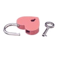 thumbnail image 3 of Caja de almacenamiento de joyas Zulema 4 llaves en forma de corazón de metal pequeño púrpura rojo, 3 of 8