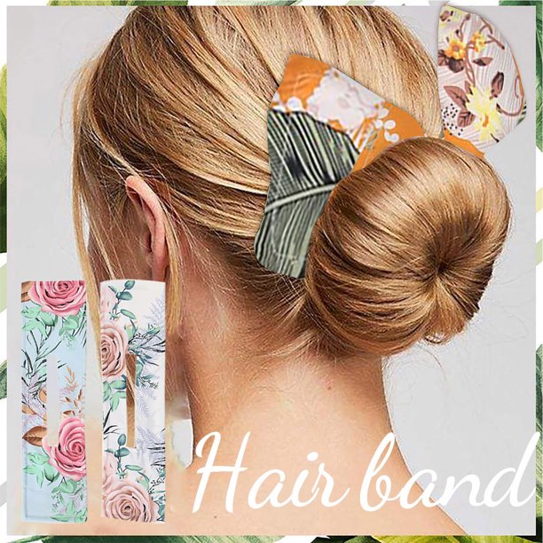 Fiudx Accesorios para El Cabello Franceses, Diademas Ligeras con Estampado de Donuts, Tela Suave y Cómoda, Fáciles de Lavar y Transportar, Ideales para Salidas Deportivas y Fiestas, Accesorios Elegan