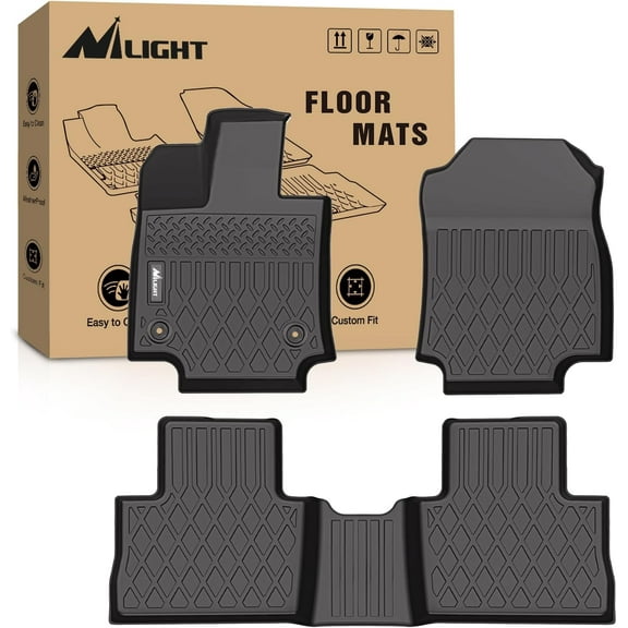 Nilight TPE Floor Mats for Toyota RAV4 2019 2020 2021 2022 2023 2024,All Weather Custom Fit Heavy Duty Floor Liners,Black