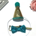 thumbnail image 3 of Pet Birthday Celebration Set - Cute Hat and Bowtie Collar for Cats and Dogs, Adjustable Headwear and Neckwear for Small to Medium Pets, Perfect for Photoshoots and Parties, 3 of 8