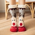 thumbnail image 5 of Christmas Socks Casual Non Winter Warm Thickened Mid Calf Socks Soft Cozy Fuzzy Lined Home Comfortable Womens Crew Socks Grey, 5 of 6
