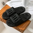 thumbnail image 2 of Breathable PVC Slides for Men Women, Waterproof Perforated Unisex Slippers, Indoor Outdoor House Pool Slides with Arch Support, Black (Size 40-44),Size 44, 2 of 5